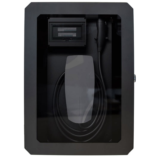 Metal Cabinet for EV Charger AMP-BOX Black