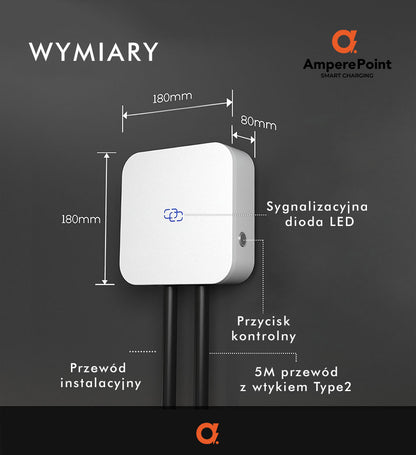 Wallbox EV Charger EV AMP-32 Nano White + Plug